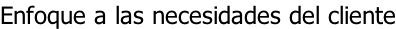 Enfoque a las necesidades del cliente